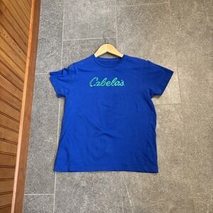 Cabela's Women Blue Short Sleeve T-Shirt L
